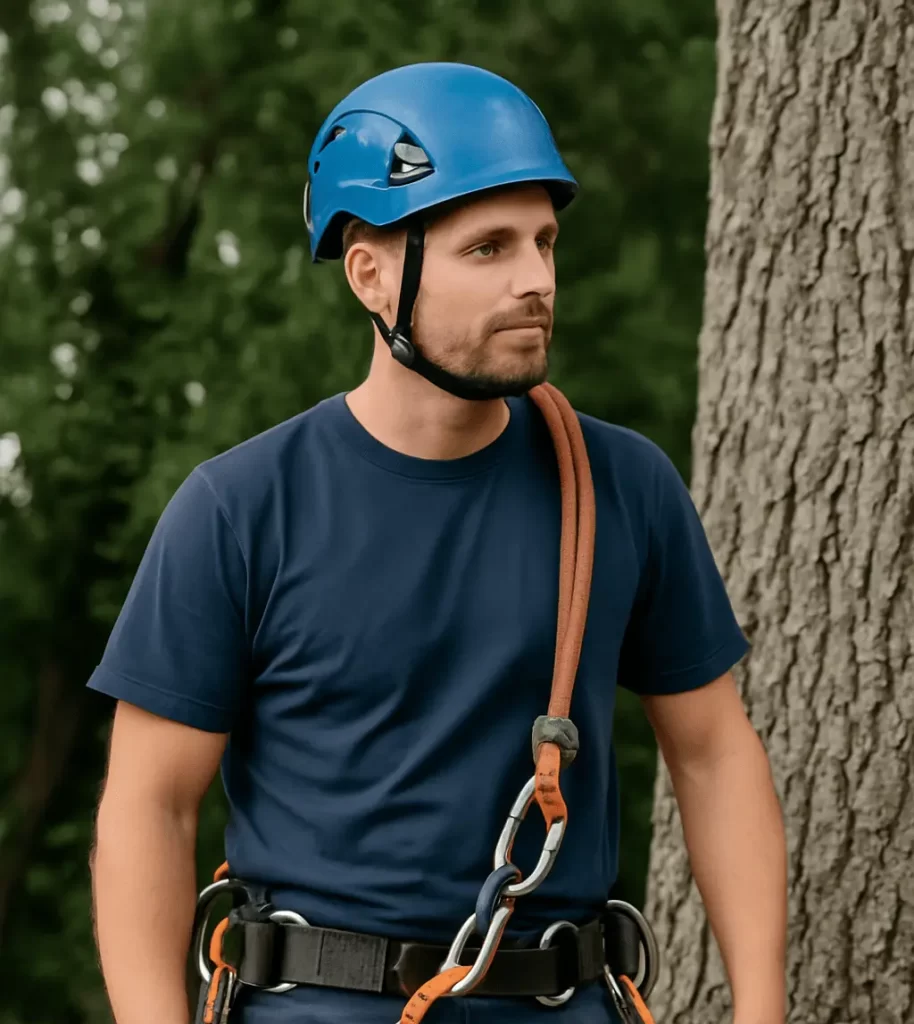 About Us 5 Mike, Tree Climber Using Ropes At Pro Tree Service Fremont