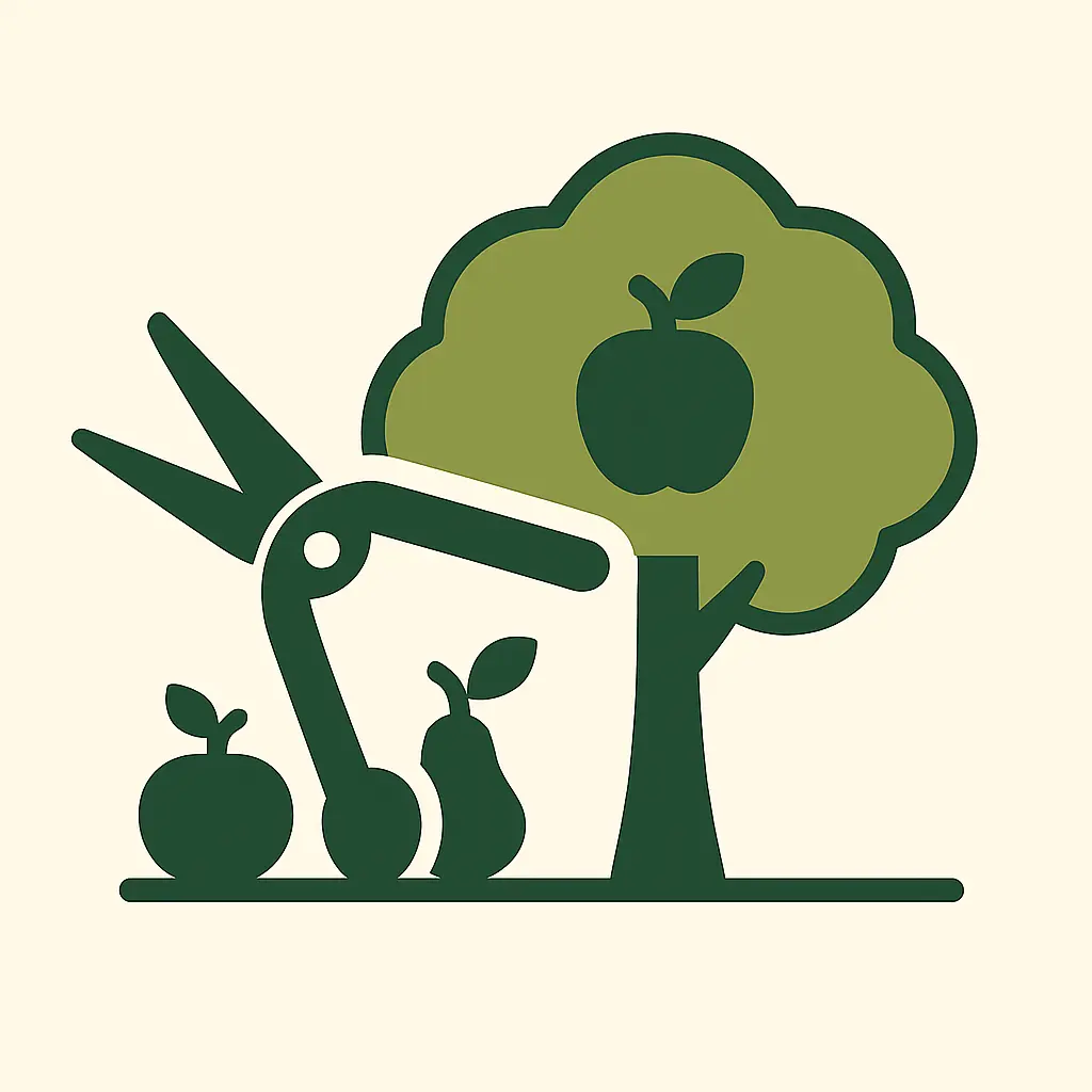 Icon Of A Fruit Tree Being Pruned With Visible Cuts To Enhance Light And Airflow.