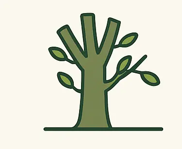 Pollarding Icon Displaying A Tree With Evenly Cut Branches For Controlled Regrowth.