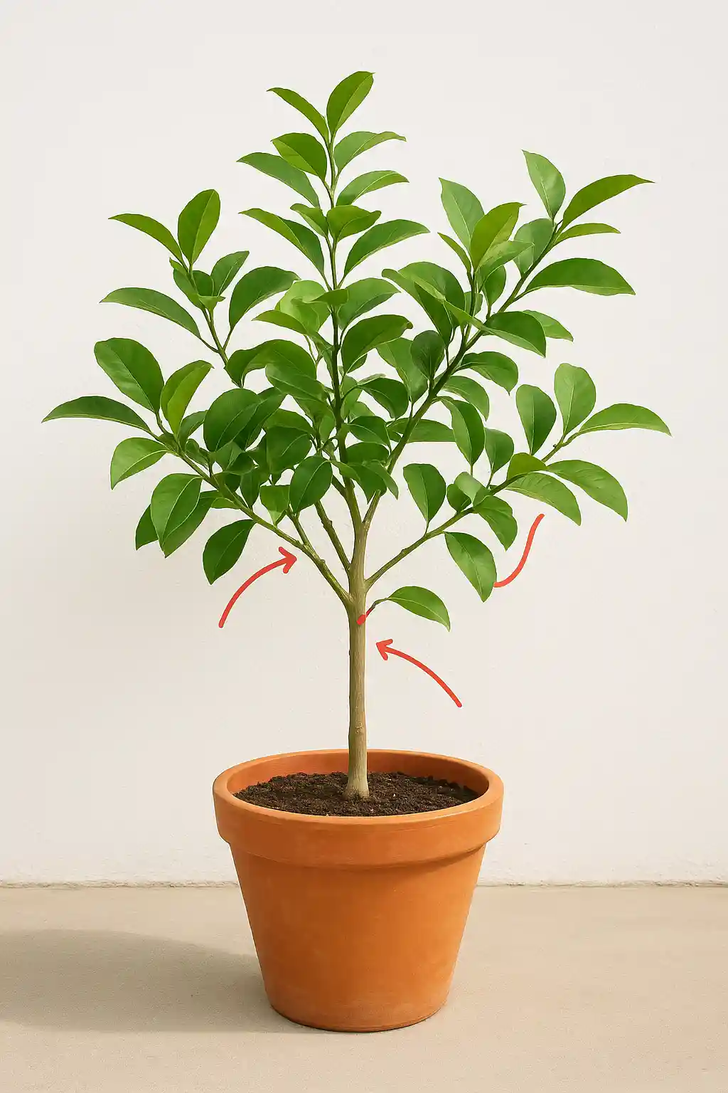 potted lemon tree pruning
